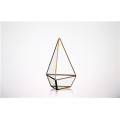 Clear Geometric Glass Terrarium Lantern Tabletop